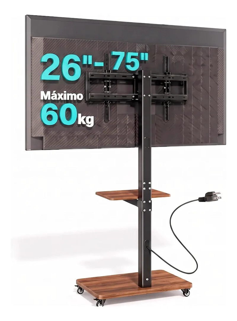 SOPORTE MOVIL PARA TV DE 26 A 75 PULGADAS CON RUEDAS - 1