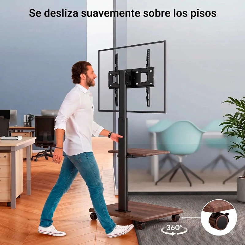 SOPORTE MOVIL PARA TV DE 26 A 75 PULGADAS CON RUEDAS - 9