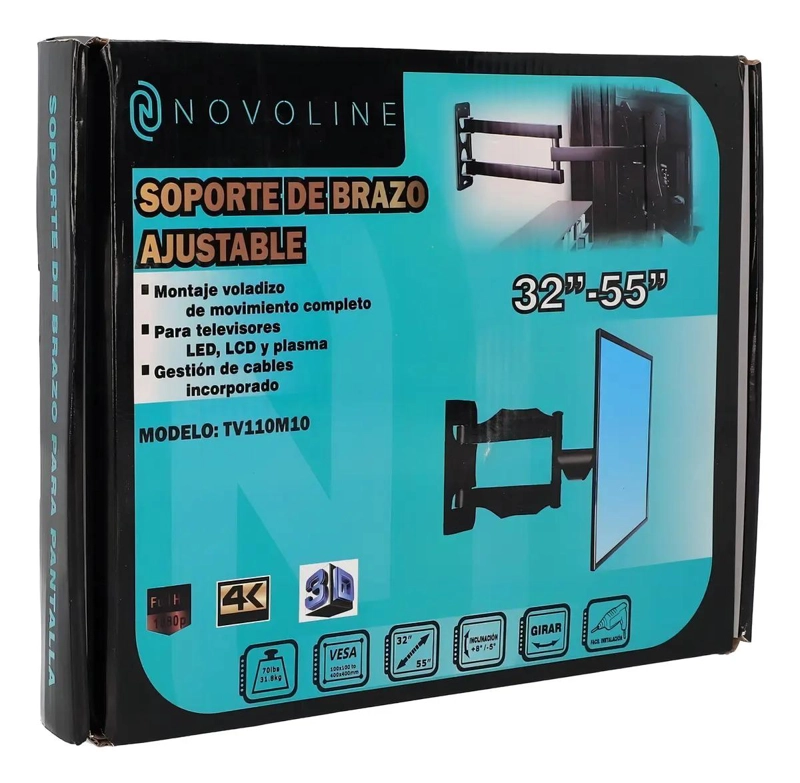 SOPORTE ARTICULADO PARA TV DE 32 A 55 PULGADAS CON INCLINACION - 8