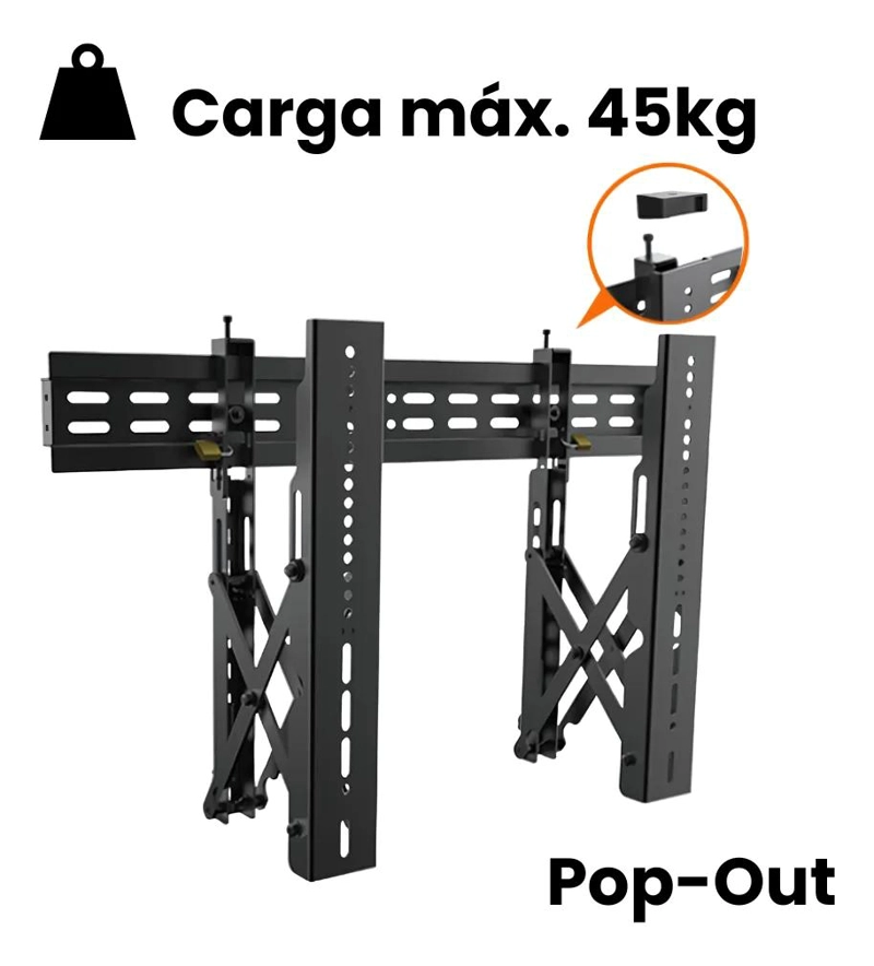 SOPORTE PARA VIDEOWALL CON SISTEMA POP-OUT PARA PANTALLAS DE 37 A 70 PULGADAS - 2