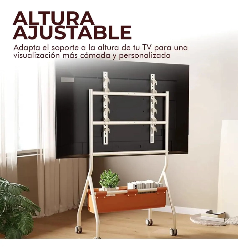 SOPORTE MOVIL PARA TV DE 32 A 75 PULGADAS CON RUEDAS - 7