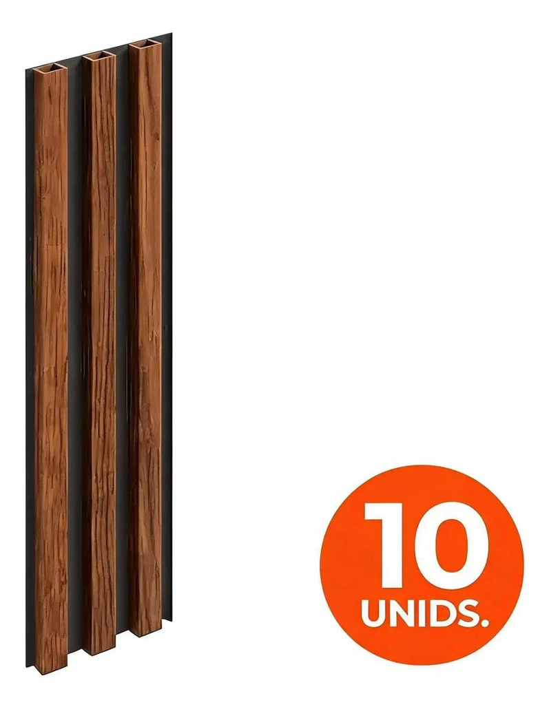 PANEL DECORATIVO DE PVC PARA PAREDES, 240X16CM, 10 UNIDADES - 1