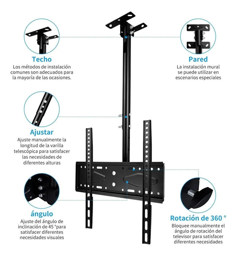 SOPORTE DE TECHO ARTICULADO E INCLINABLE PARA TV DE 26 A 60 PULGADAS - 3