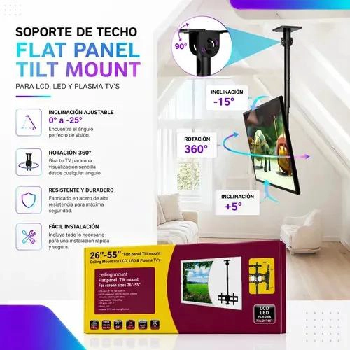 SOPORTE DE TECHO UNIVERSAL PARA TELEVISORES DE 26 A 55 PULGADAS - 2