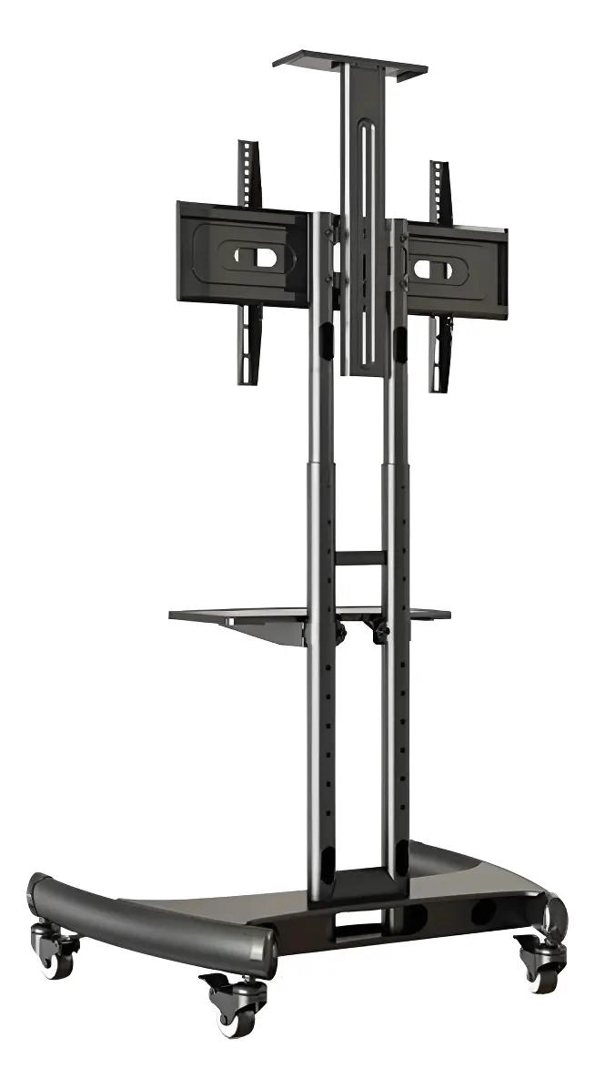SOPORTE MOVIL PARA TV CON RUEDAS Y ALTURA AJUSTABLE - 1