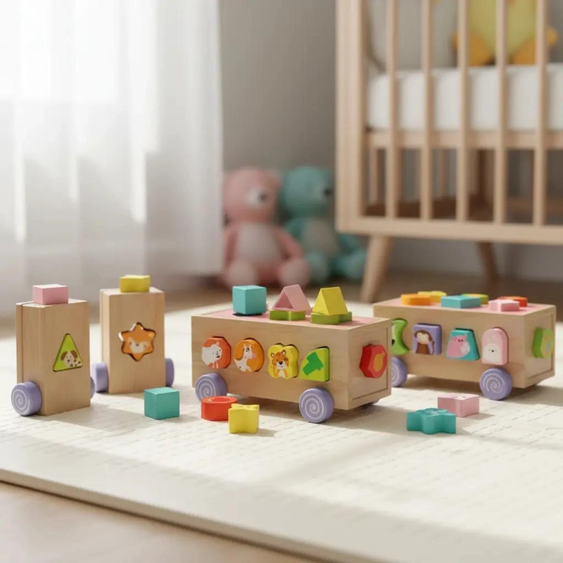 JUGUETE DIDACTICO CUBO DE ARRASTRE Y ENCAJE PARA NIÑOS - 4
