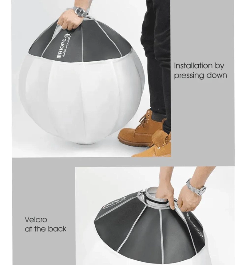 SOFTBOX DE 55 CM PARA ILUMINACION PROFESIONAL EN FOTOGRAFIA - 3