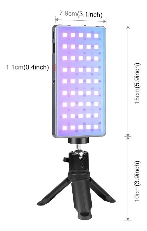 PANEL LED RGB RECARGABLE PARA FOTOGRAFIA Y VIDEO - 3