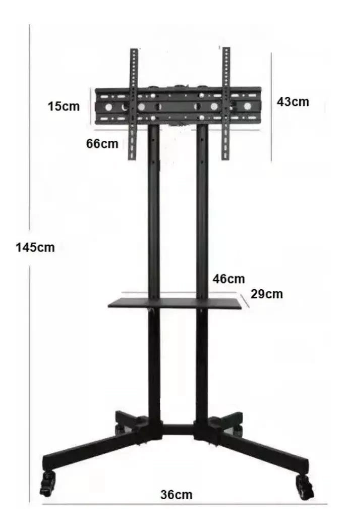 SOPORTE MOVIL PARA TV DE 32 A 75 PULGADAS CON RUEDAS - 7