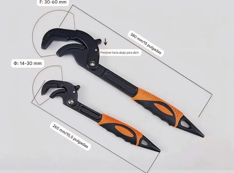 LLAVE PLOMERO AJUSTABLE MULTIFUNCIONAL 38 CM - 10