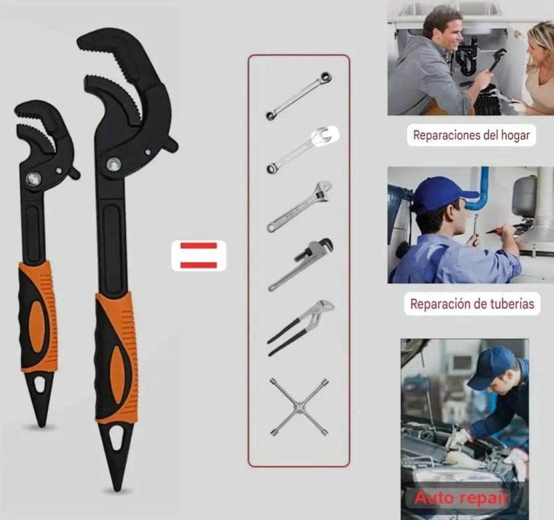 LLAVE PLOMERO AJUSTABLE MULTIFUNCIONAL 38 CM - 5