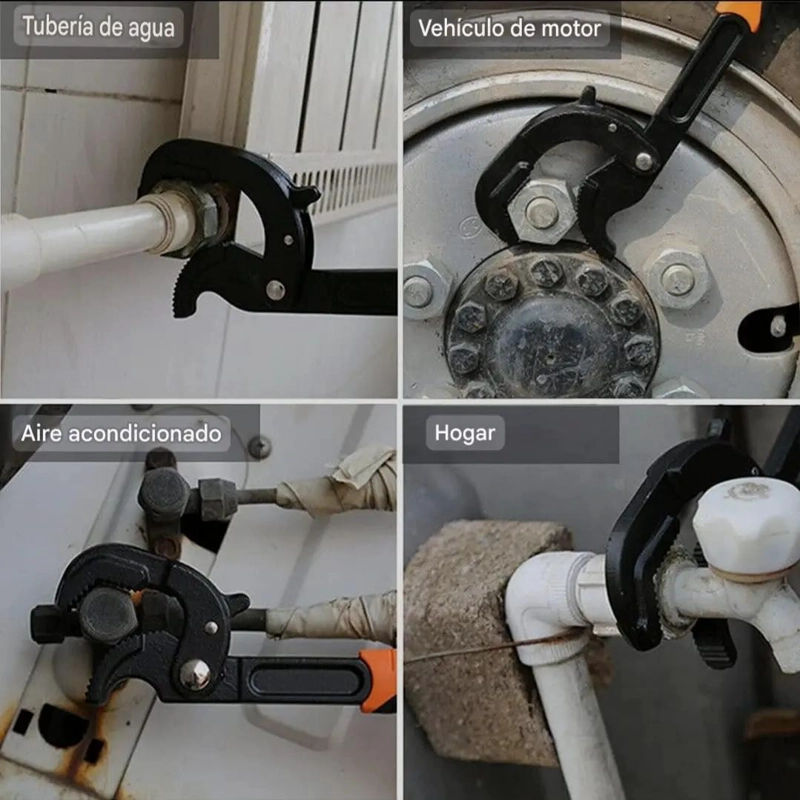 LLAVE PLOMERO AJUSTABLE MULTIFUNCIONAL 38 CM - 6