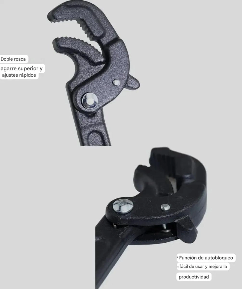 LLAVE PLOMERO AJUSTABLE MULTIFUNCIONAL 38 CM - 9