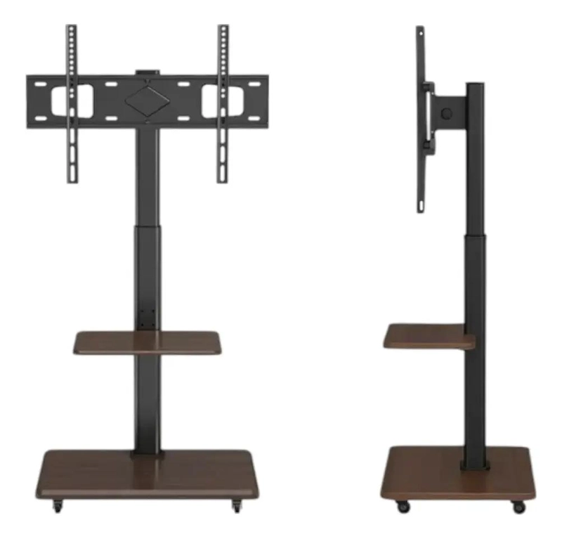 SOPORTE MOVIL PARA TV DE 32 A 80 PULGADAS CON ESTANTES - 1