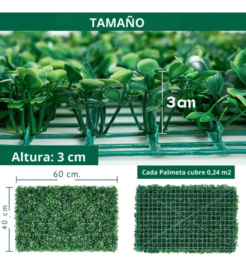 PACK DE 10 UNIDADES DE PASTO SINTE TICO ESTILO TRE BOL 60X40CM - 3
