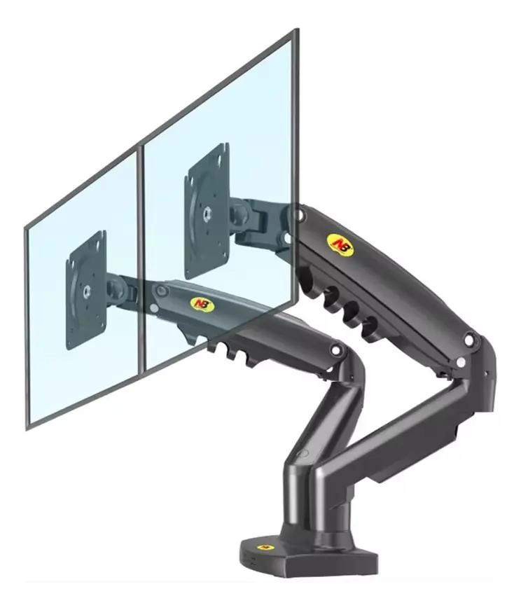 SOPORTE DOBLE ERGONOMICO PARA TV O MONITOR DE 17 A 27 PULGADAS - 1