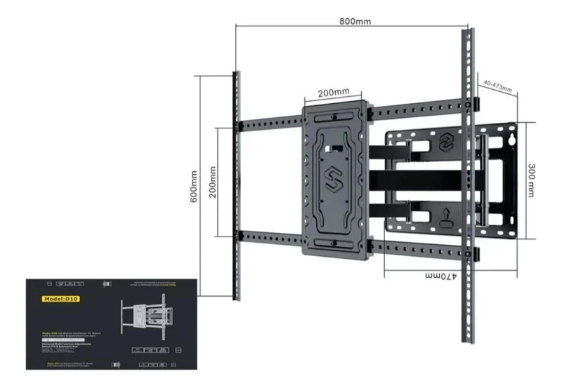 SOPORTE DE PARED ARTICULADO PARA TELEVISORES DE 42 A 100 PULGADAS - 2