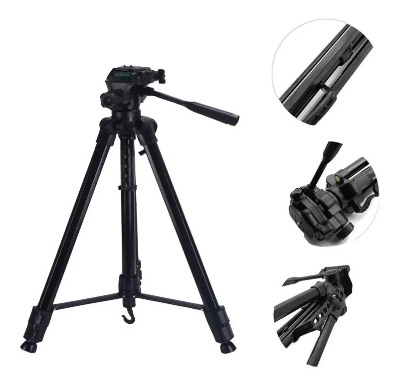 TRIPODE PROFESIONAL DE ALUMINIO PARA CAMARA Y CELULAR - 1