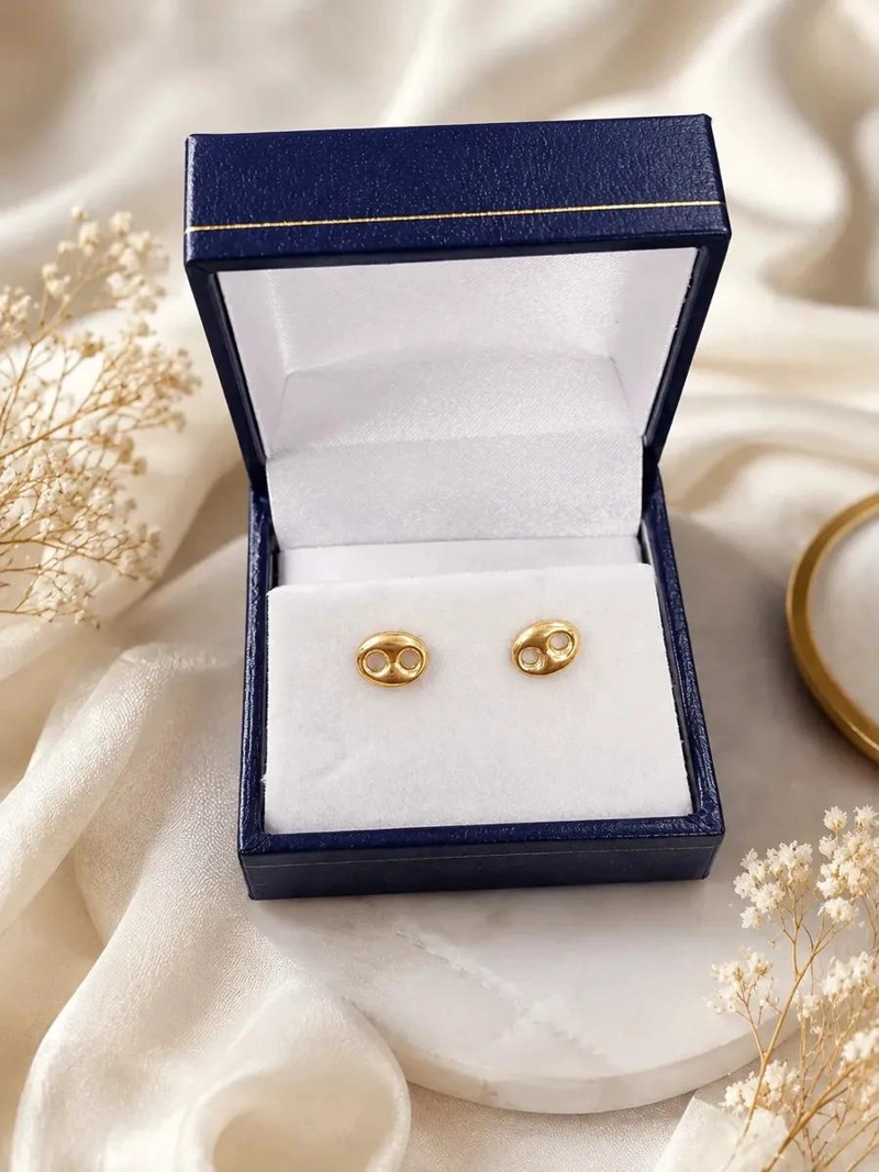 AROS PENDIENTES ELEGANTES EN ORO DE 14 KILATES PARA MUJER - 1