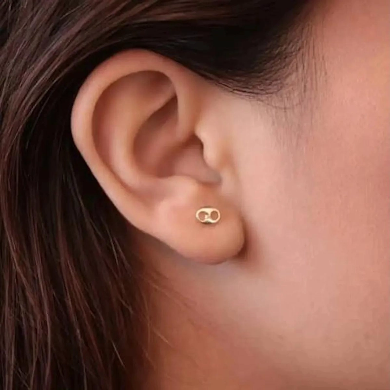 AROS PENDIENTES ELEGANTES EN ORO DE 14 KILATES PARA MUJER - 3
