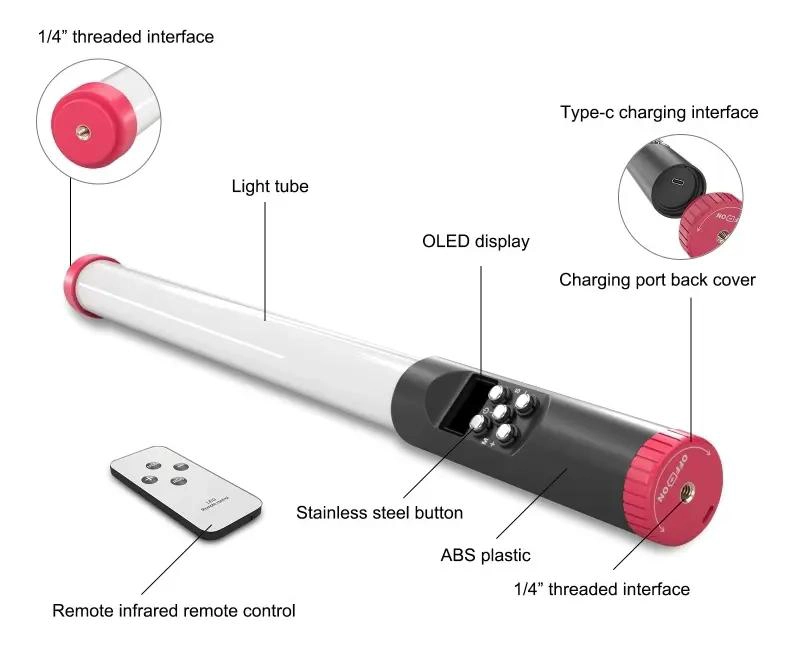 TUBO LED RGB SUMERGIBLE PARA FOTOGRAFIA Y VIDEO - 4