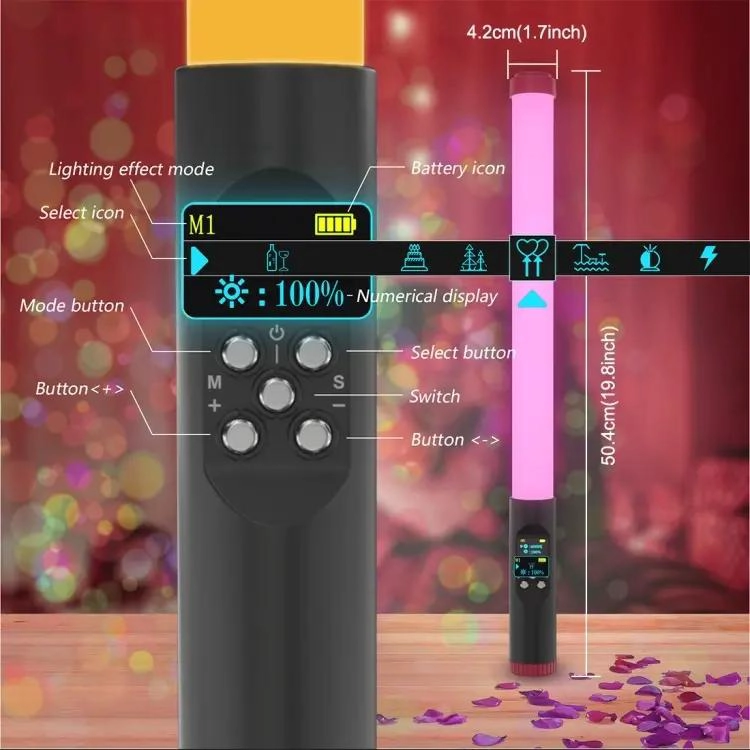 TUBO LED RGB SUMERGIBLE PARA FOTOGRAFIA Y VIDEO - 5