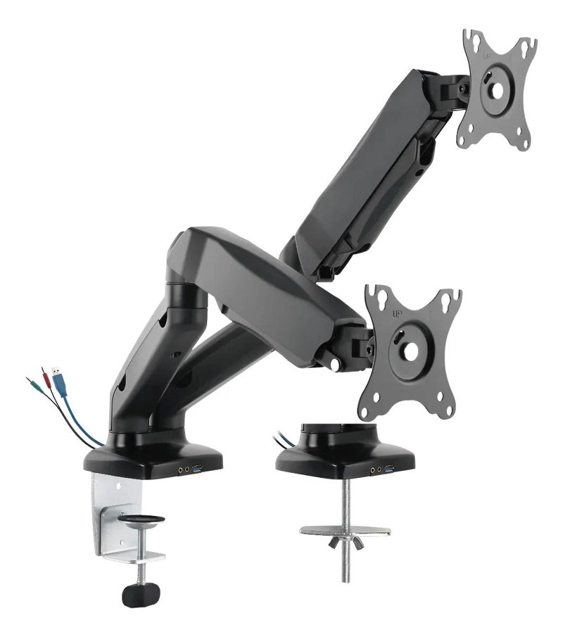 SOPORTE DOBLE NEUMATICO PARA MONITORES DE 13 A 32 PULGADAS - 1