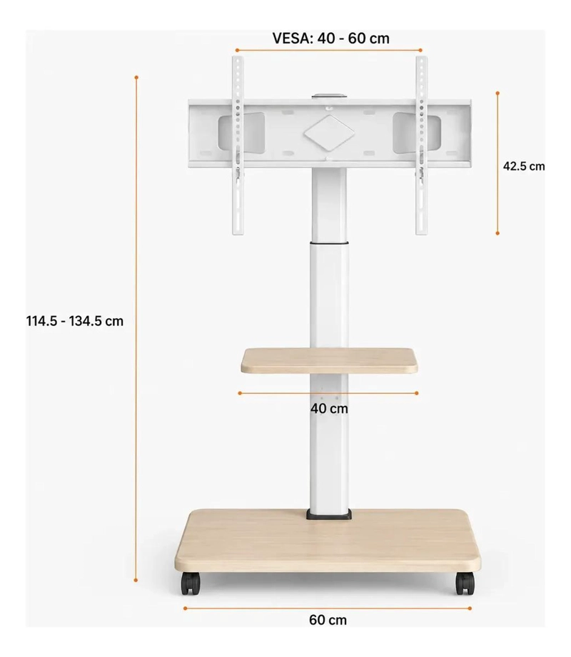 SOPORTE MOVIL PARA TV DE 37 A 75 PULGADAS CON RUEDAS - 3