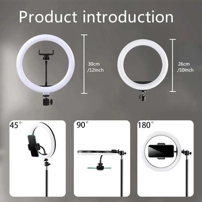 ARO DE LUZ LED CON SOPORTE Y TRIPODE AJUSTABLE - 6