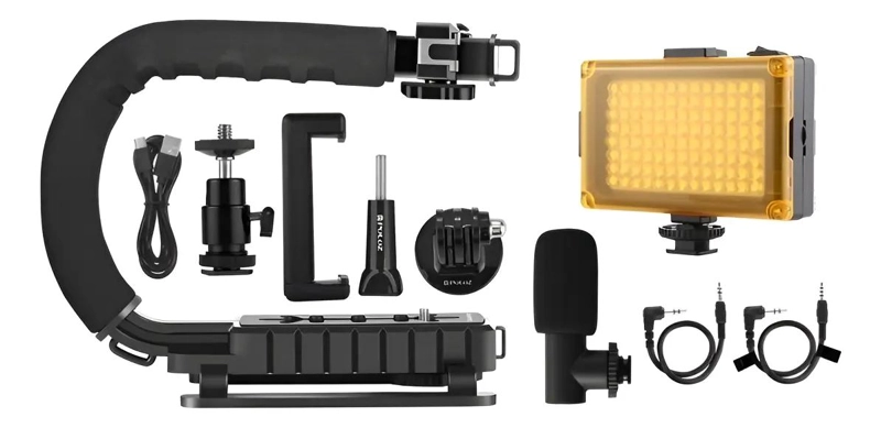 ESTABILIZADOR PARA CAMARA Y SMARTPHONE CON LUZ Y MICROFONO - 1