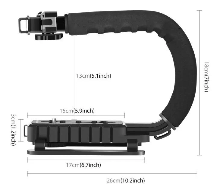 ESTABILIZADOR PARA CAMARA Y SMARTPHONE CON LUZ Y MICROFONO - 4