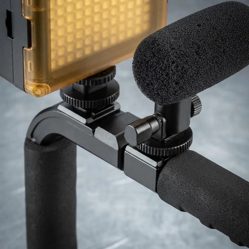 ESTABILIZADOR PARA CAMARA Y SMARTPHONE CON LUZ Y MICROFONO - 7