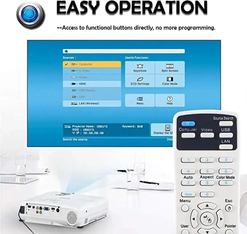 CONTROL REMOTO UNIVERSAL PARA PROYECTORES EPSON - 4