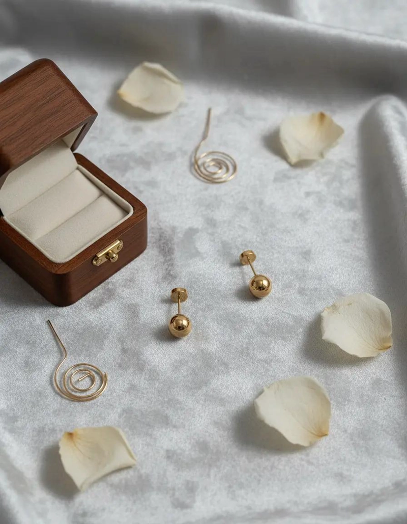 AROS DE ORO DE 5 MILIMETROS CON ESTUCHE DE REGALO - 4