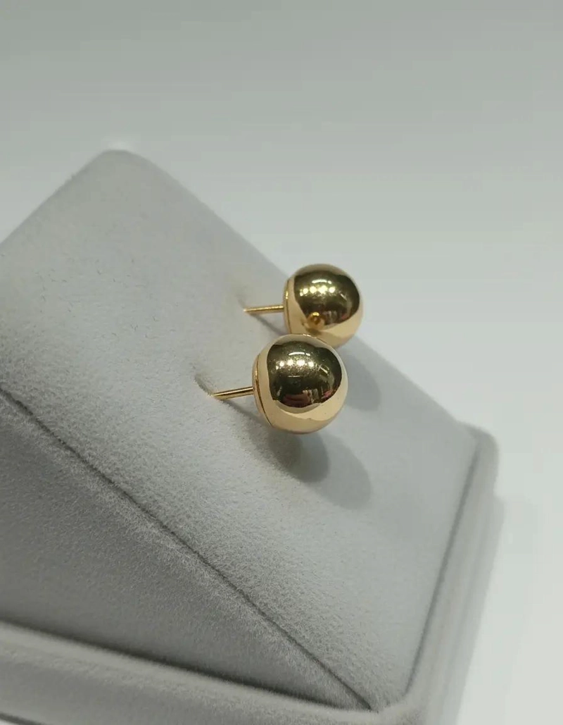 AROS DE ORO 18 KILATES CON BOLITAS DE 5 MILIMETROS - 6