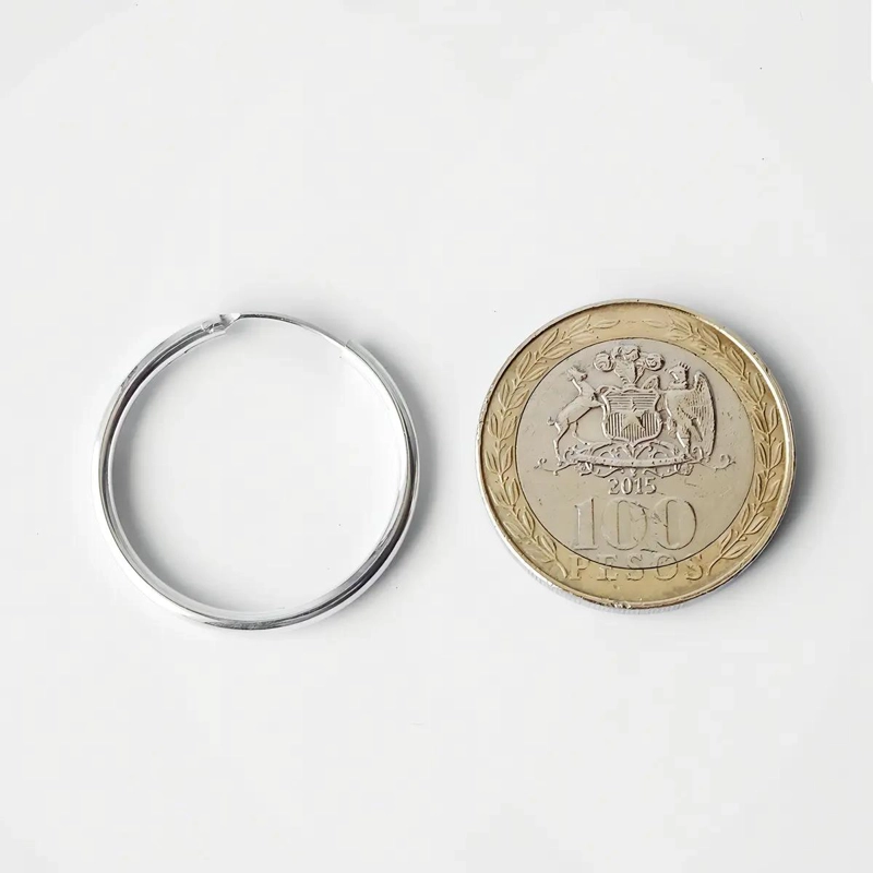 AROS DE PLATA 925 HIPOALERGE NICOS DE 25 MM PARA USO DIARIO - 2