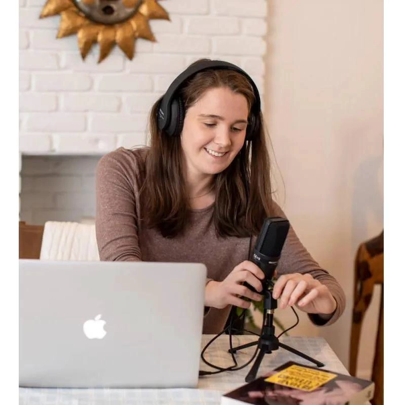 PACK DE PODCAST CON AUDIFONOS Y MICROFONO USB PARA GRABACION - 2