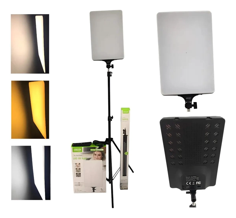 LAMPARA LED DE 16 PULGADAS CON TRIPODE Y LUZ AJUSTABLE - 1