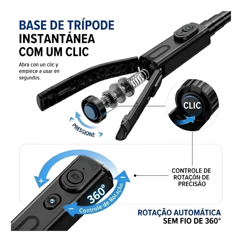 TRIPODE INTELIGENTE CON SEGUIMIENTO FACIAL Y GIRO 360° - 5