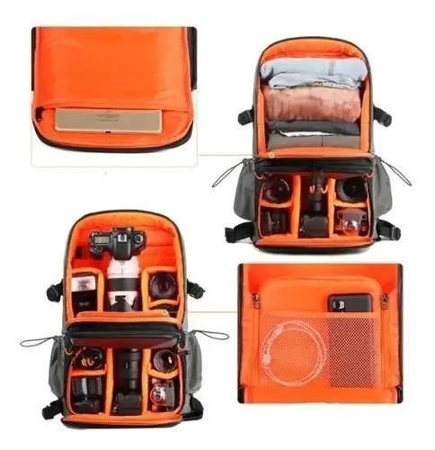 MOCHILA PARA FOTOGRAFIA CON COMPARTIMENTOS AJUSTABLES Y RESISTENTE AL AGUA - 4