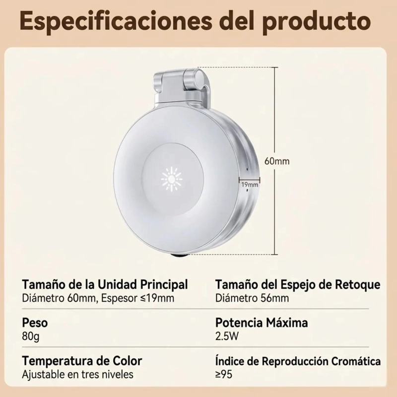 KIT DE VLOGGING CON EMPUÑADURA Y LUZ LED AJUSTABLE - 7