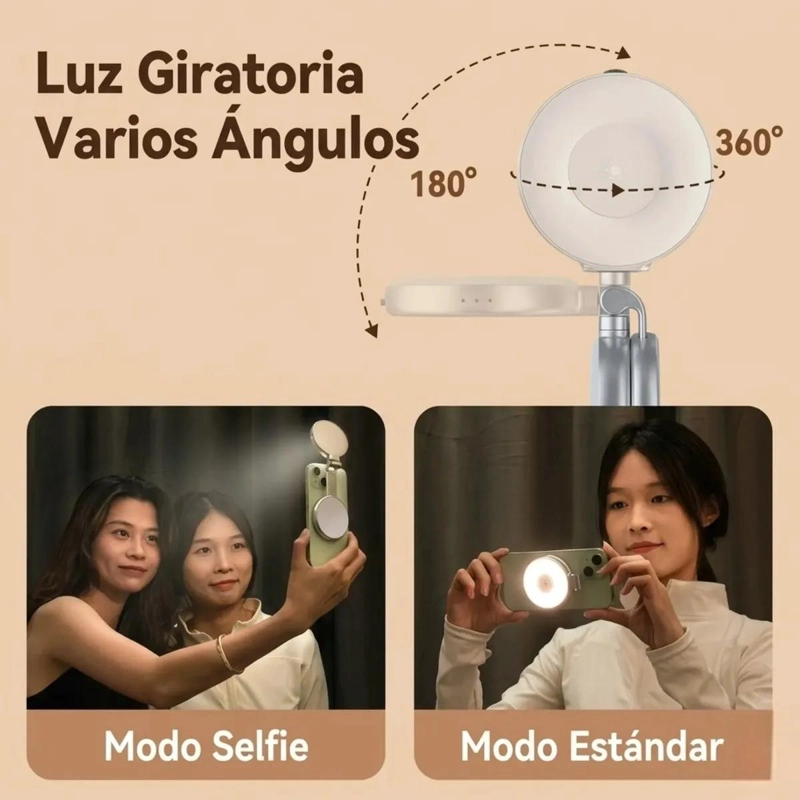 KIT DE VLOGGING CON EMPUÑADURA Y LUZ LED AJUSTABLE - 8