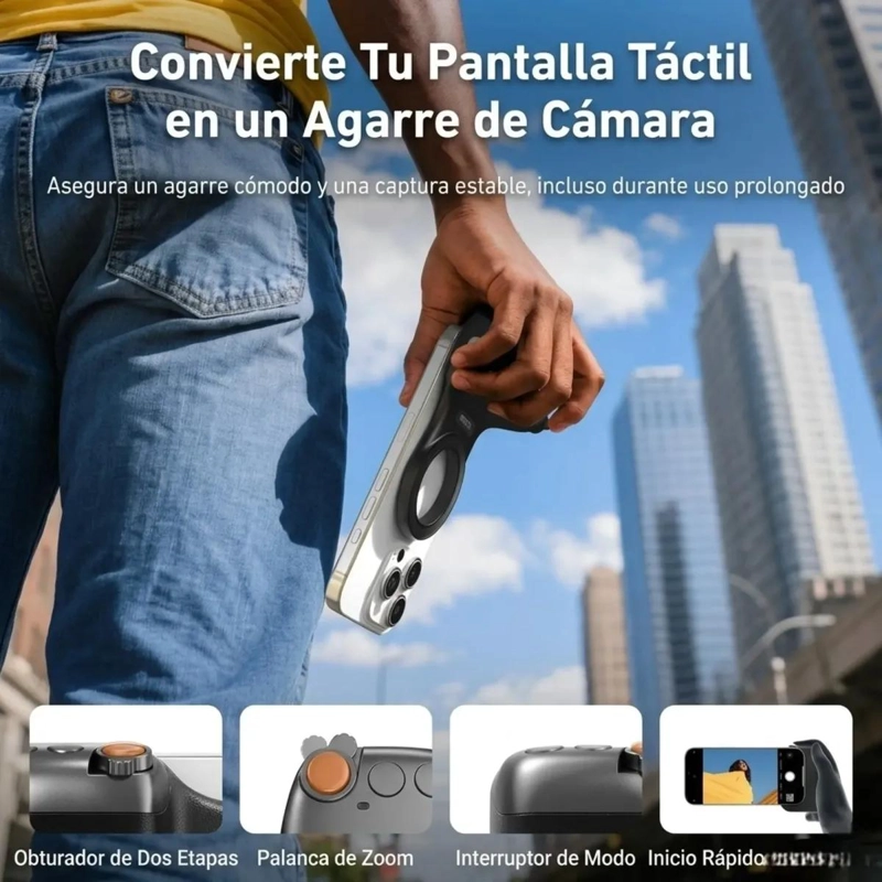 SOPORTE MAGNE TICO ERGONOMICO PARA CELULAR CON CONTROL REMOTO - 3