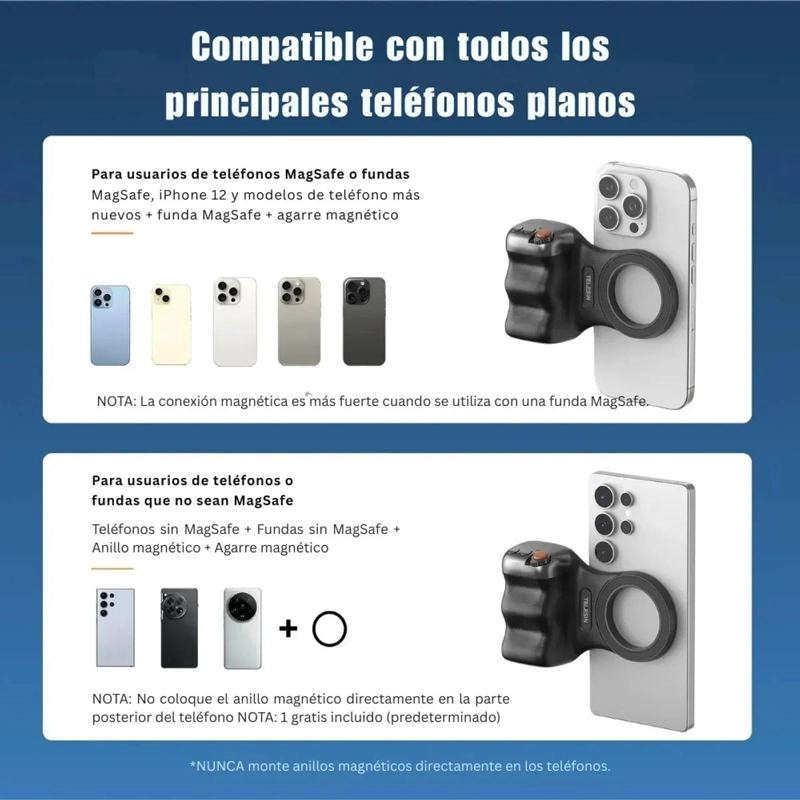 SOPORTE MAGNE TICO ERGONOMICO PARA CELULAR CON CONTROL REMOTO - 4