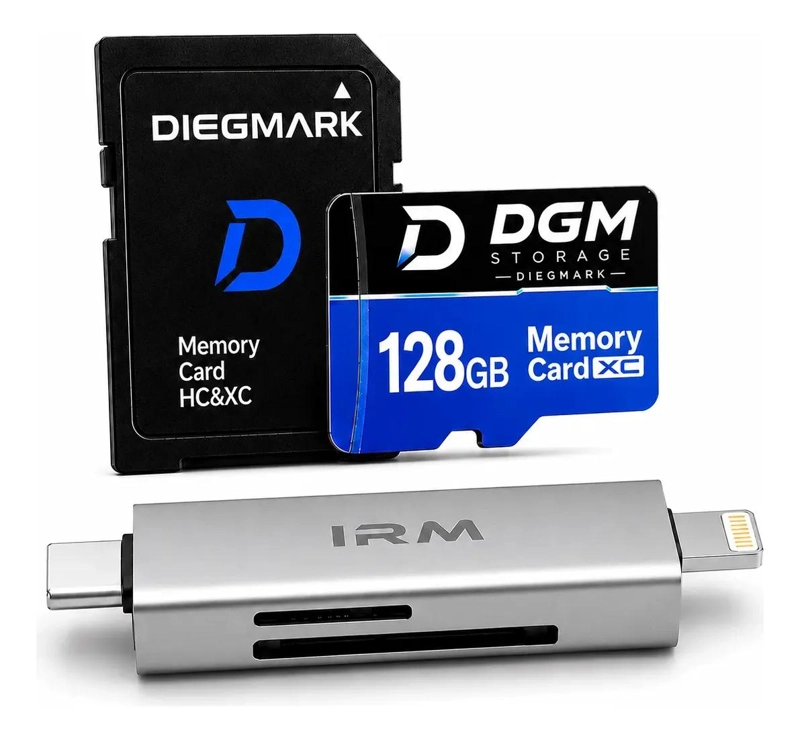 KIT DE ALMACENAMIENTO MICRO SDXC 128GB CON ADAPTADOR Y LECTOR - 1