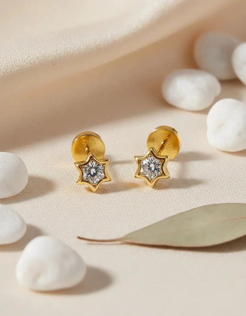 AROS DE ORO 18 KTES CON CIRCONES ABRIDORES ELEGANTES - 2