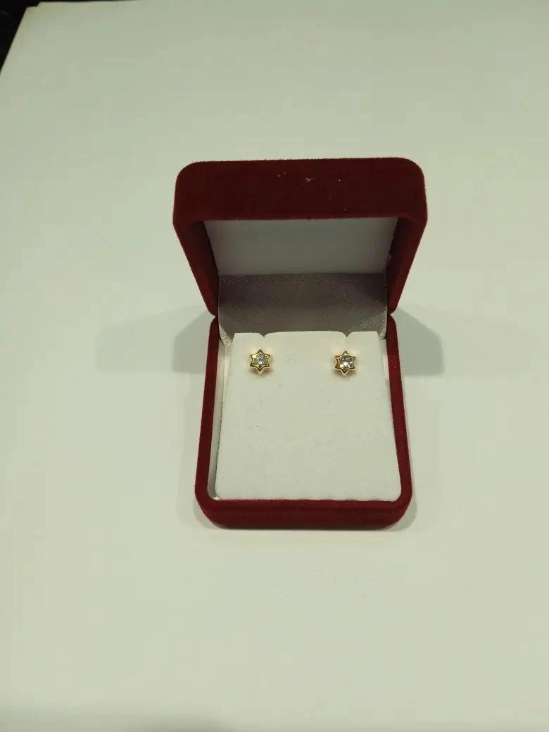 AROS DE ORO 18 KTES CON CIRCONES ABRIDORES ELEGANTES - 4