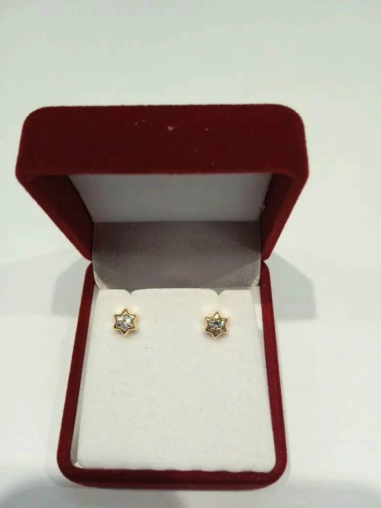 AROS DE ORO 18 KTES CON CIRCONES ABRIDORES ELEGANTES - 5