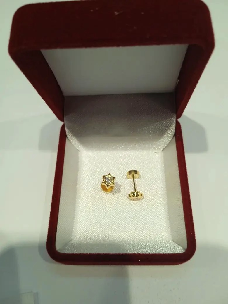 AROS DE ORO 18 KTES CON CIRCONES ABRIDORES ELEGANTES - 6