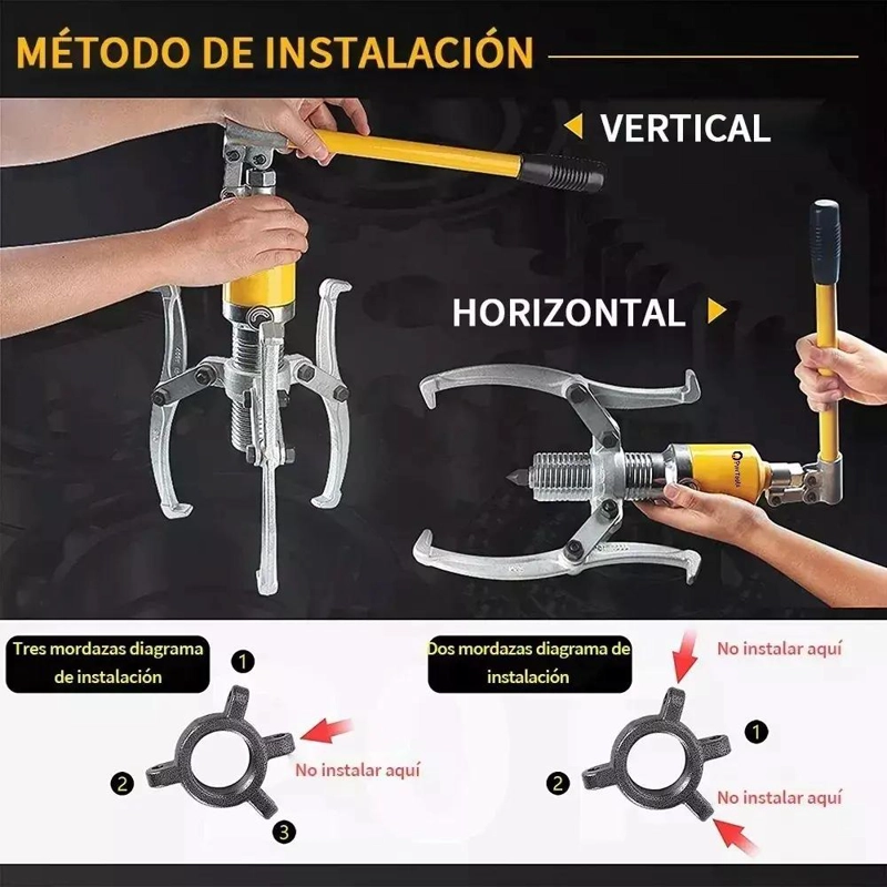 EXTRACTOR HIDRAULICO DE DOS GARRAS PARA RODAMIENTOS 5 TONELADAS - 1